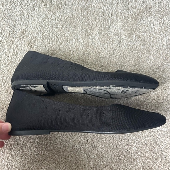 Skechers Cleo Style Knit Ballet Flat Black Almond Toe Slip On Stretch Fit - Picture 7 of 9